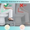 Yescom 20" RV Toilet Gravity Flush High Profile w/ Steel Step Stool for Camper - 2 of 4