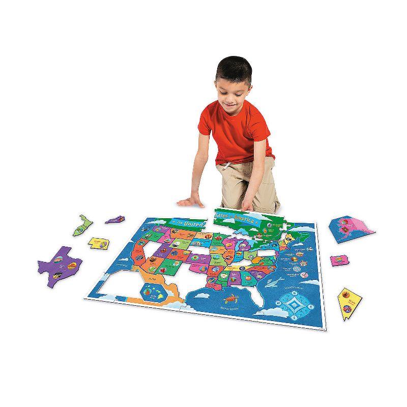 Peaceable Kingdom United States Floor Puzzle for Kids, USA States & Capitals, United States Map Puzzle for Kids, Preschool Toys Boys & Girls Ages 5+, 4 of 5