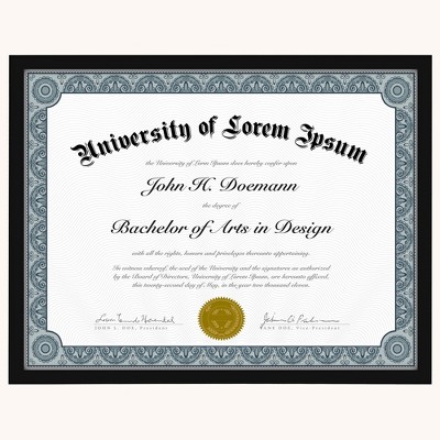 Americanflat 8.5x11 Thin Border Diploma Frame - Shatter-Resistant Glass Front Cover
