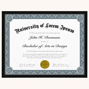 Americanflat 8.5x11 Thin Border Diploma Frame - Shatter-Resistant Glass Front Cover - 1 of 4