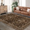 Area Rug Washable Rug Vintage Floral Non-Slip Low Pile - Machine Washable Non-Shedding Carpet for Living Room, Bedroom, Office & Dining - 2 of 4