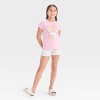 Girls' Short Sleeve Beach Party Graphic T-Shirt - Cat & Jack™ Light Purple - 4 of 4