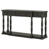 Bella Depot Retro Senior Console Table with 4 Drawers and Floor Shelf - 4 of 4