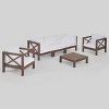 Brava 6pc Acacia Wood Sofa Chat Set - Gray/White - Christopher Knight Home - 2 of 4