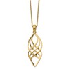 Chisel Stainless Steel Yellow IP-plated Twisted Pendant on a 20" Cable Chain Necklace with a 2" Ext. - 2 of 2