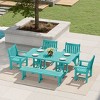 WestinTrends Malibu 6-Piece HDPE Outdoor Rectangle Dining Patio Table and Chairs Set - 2 of 4