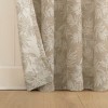 No. 918 1pc 50"x84" Koda Leaf Woven Jacquard Semi-Sheer Rod Pocket Curtain Panel Warm Taupe - 3 of 4
