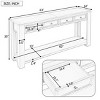Console Table with Storage Drawers and Shelf, Sofa Table for Entryway or Hallway, Navy Accent Table with Sturdy Frame-The Pop Home - 3 of 4