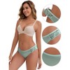 INSPIRE CHIC Women's Lace Low Rise Butt-Lifting Ribbed Comfortable Breathable Panties - 3 of 4