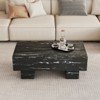 FONTOI Coffee Table with Patterns, Side Table with Spacious Top, Easy to Clean, Black, 21.6"*17.2"*43.3" - 2 of 4
