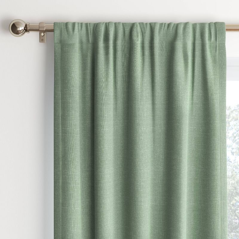 Room Darkening Heathered Thermal Window Curtain Panel Green - Room Essentials™, 1 of 7