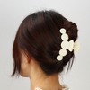 Unique Bargains Women's Plastic Claw Hair Clips Barrettes White Brown Light Orange 3.94''x1.54''x1.77'' 3Pcs - 2 of 4