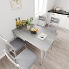 Dining Table for 4, Small Table and Chairs Set of 4, Square Dinette Set for 4, Dinner Table Set, 5 Piece Kitchen & Dining Room Sets - 2 of 4