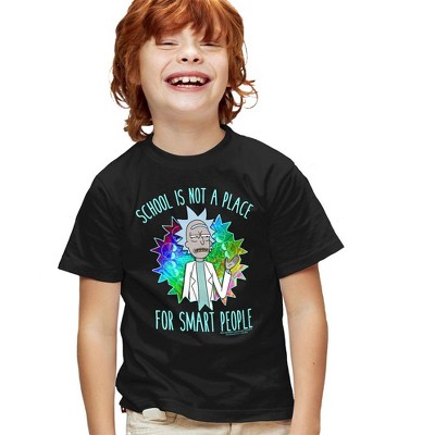 Boys' Short Sleeve Rick And Morty School T-Shirt