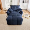 DOMETOUR Ergonomic Single Seater Sofa with Ottoman, High-Resilience Cushions, Easy Assembly Lounge Chair for Living Room, Office, Blue - 3 of 4