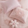 AENKYO Chenille Duvet Cover Set, Reversible Floral & Polka Dot Full/Queen Bedding, 4-Piece Hypoallergenic & Antimicrobial - 4 of 4