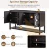 Elegant Retro Console Table/Storage Cabinet/Sideboard with Mirrored Doors, Spacious Shelves, and Durable Acacia Wood Legs - 3 of 4