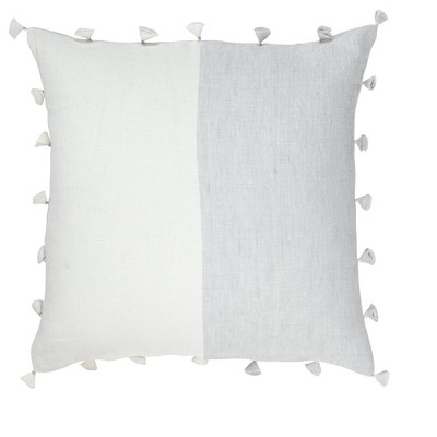 Grey Tassels So Soft Linen Pillow
