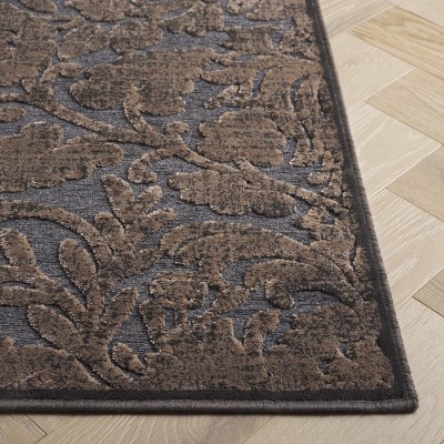 Hand-Tufted Gray Wool-Viscose Blend Rectangular Area Rug