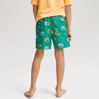Cat & Jack Boys' Beach Vibes Swim Trunks - Cat & Jack™ Green L — фото 2