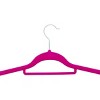 J&V TEXTILES 120pk Premium Velvet Non-Slip Hanger with 360 Degree Rotatable Hook Neon Pink - 4 of 4