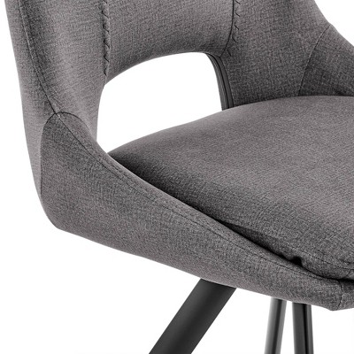 Lexi High-Back Gray Velvet Upholstered Side Chair with Metal Frame