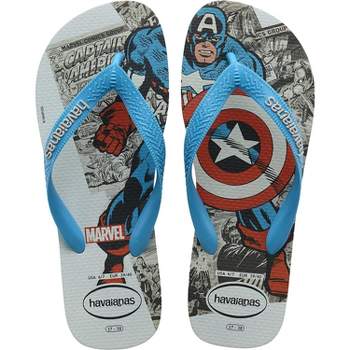Havaianas Men's Top Marvel Flip Flop Sandals - Captain America, 13