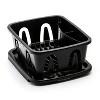 LunaLulinlk Mini Dish Drainer & Tray, Black - 3 of 4