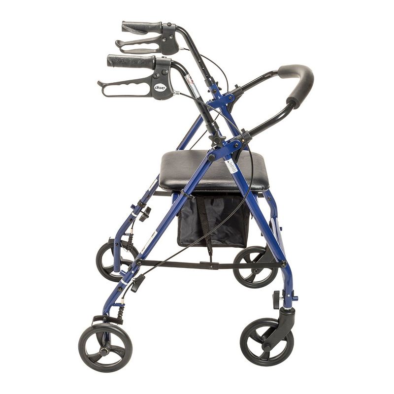 drive Rollator Adjustable Height / Folding Steel 31 to 37 inch Handle Height R800KD-BL, 3 of 10