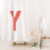 Deny Designs April Lane Art Block Monogram Shower Curtain - 2 of 3