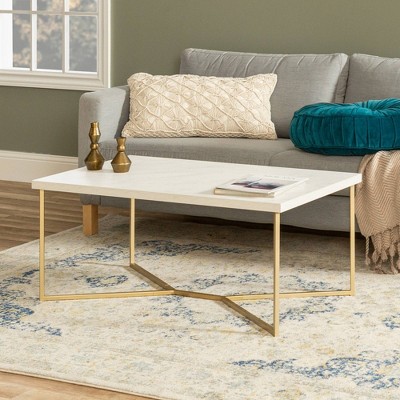 Maxwell Two-Tone Modern Glam Coffee Table - Saracina Home, 3 of 11
