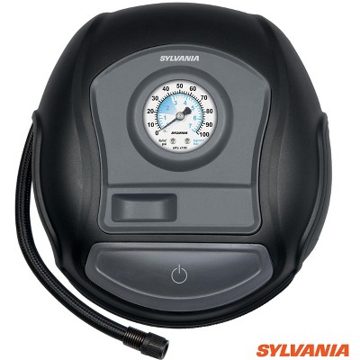 SYLVANIA Basic Portable Tire Inflator - Analog Dial Gauge - 3 Piece Adapter Set for Sports Balls, Vehicle Tires, Bike Tires, and Inflatable Toys