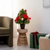 Nearly Natural 24-in Pre-Lit Fiber Optic Classic Star Topped Artificial Christmas Tree with Decorative Planter - image 4 of 4