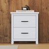 VLIVAREEmlen Vintage 2 Drawers Wooden Nightstand, Simple and Generous, Large Storage Space, White - 2 of 4
