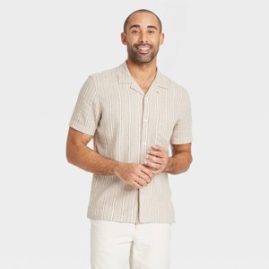 Men's Vintage Short Sleeve Camp Shirt - Goodfellow & Co™ - 1 of 3