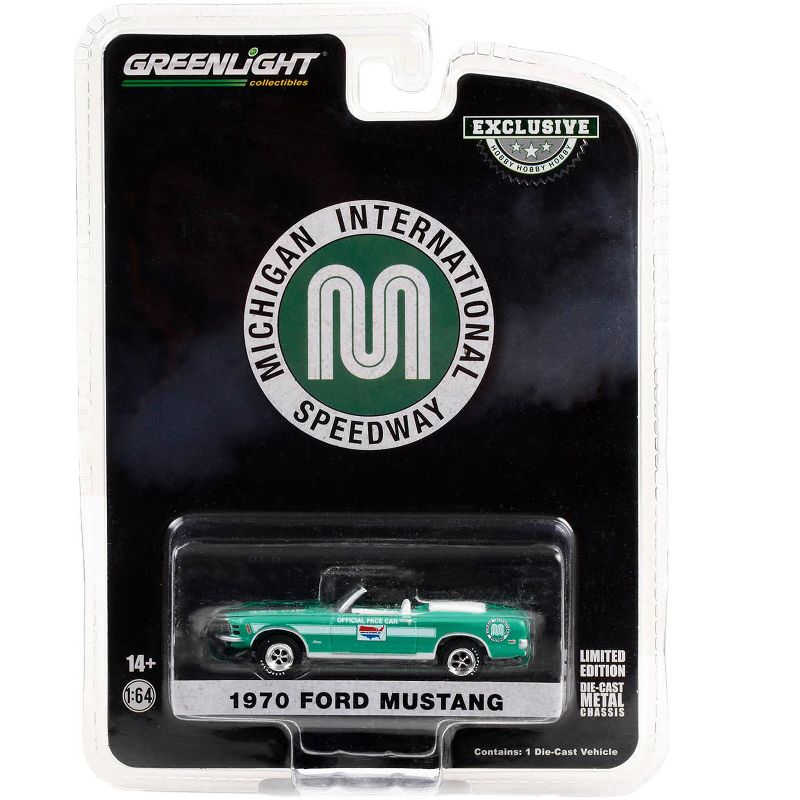 1970 Ford Mustang Mach 1 428 Cobra Jet Conv. "Michigan International Speedway Pace Car" 1/64 Diecast Model Car by Greenlight, 3 of 4