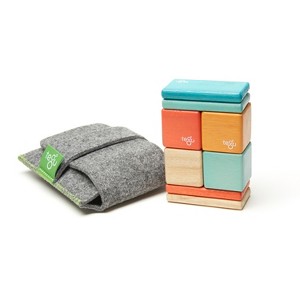 Tegu Magnetic Wooden Blocks, Sunset, 8-Piece Pocket Pouch - 1 of 4