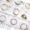 Acrylic Jewelry Organizer with 5 Drawers and 120 Grids, Clear Earring Holder and Ring Display Case for Beads, Nail Tips - 4 of 4