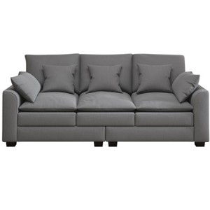 NicBex 78.7"Modular Sectional Sofa Couch with 3 Pillows Modern Upholstered 3-Seater Sofa with Armrests for Living Room,Apartment - 1 of 4