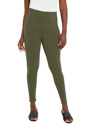 Jessica London Women's Plus Size Everyday Stretch Cotton Legging