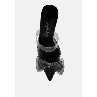 Freja Embellished Bow Kitten Heels - image 4