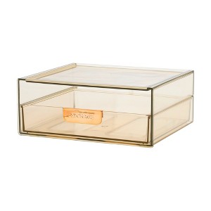 Unique Bargains Dust-proof Makeup Organizer for Earrings Jewelry Brown 1 Pc - 1 of 4