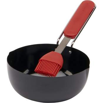 GoodCook 16oz Nonstick Iron BBQ Sauce Pan with Stainless Steel Handle and Basting Brush