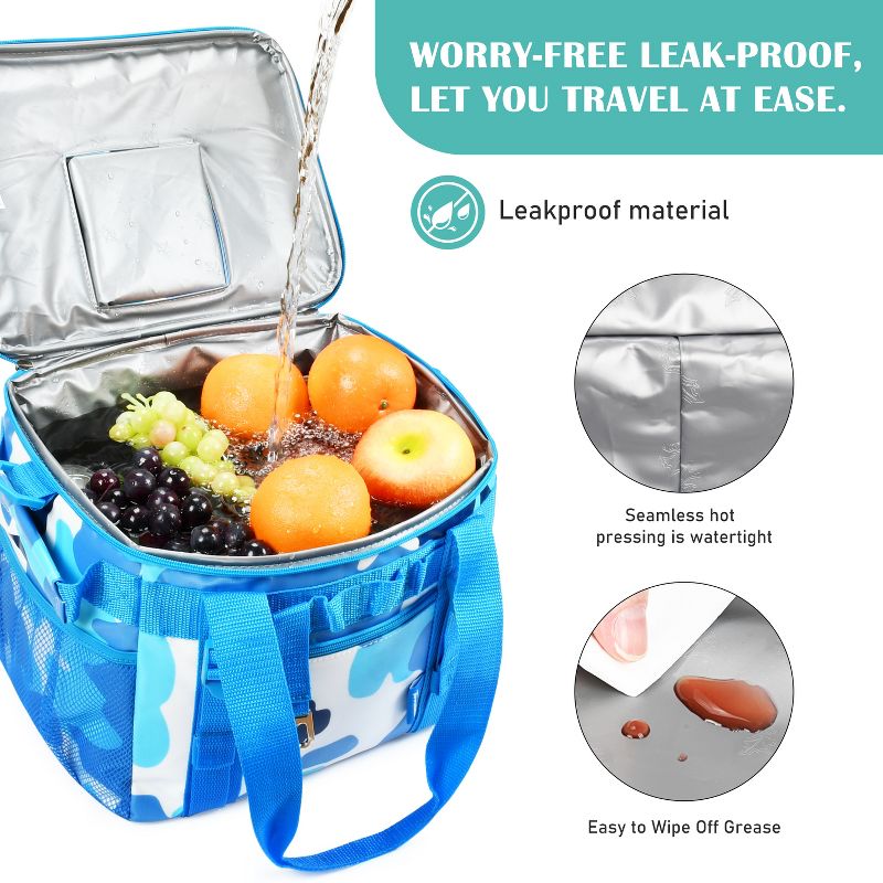 Tirrinia 24 Cans Cooler Bag - Insulated Leakproof Outdoor Cooler Tote - Portable Freezer Bag with Adjustable Shoulder Strap, 2 of 8