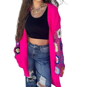 Women's Crochet Sleeve Cardigan - BLAKELEY - 1 of 4