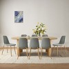 Modern Upholstered Dining Chairs Set of 8, Fabric Padded Kitchen Chairs with Wood-Grain Metal Legs for Dining Room or Kitchen - Panipeachy - 2 of 4