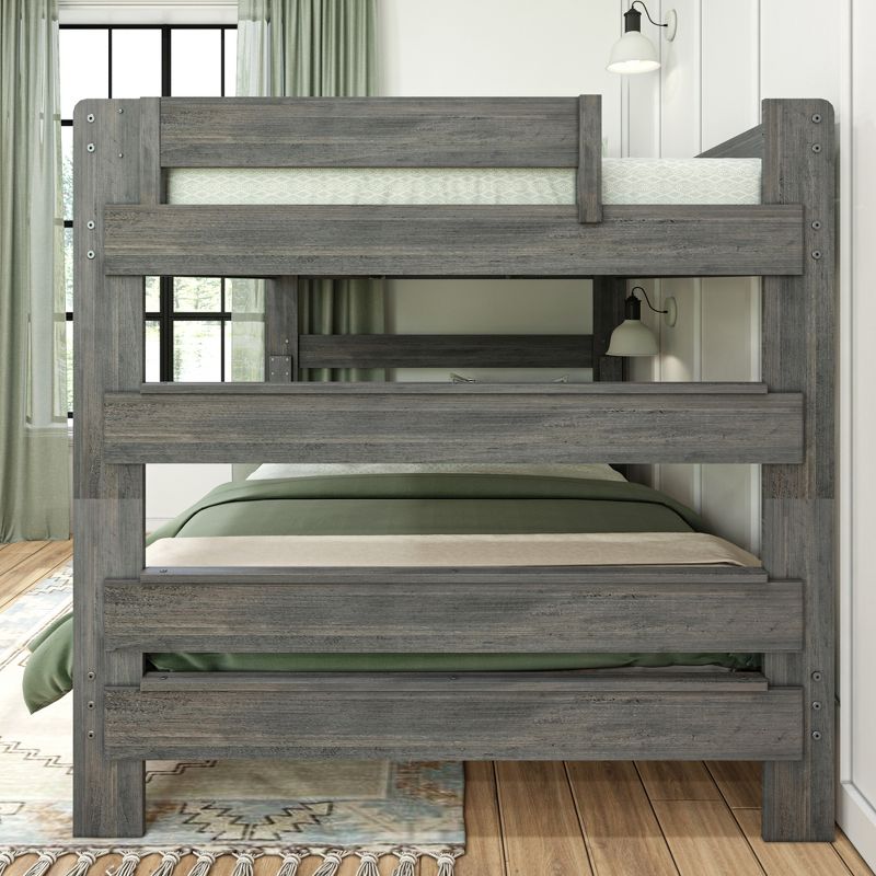 Max & Lily Bunk Bed, Queen-Over-Queen Bed Frame for Kids, Solid Wood Bunk Bed for Kids, No Box Spring Needed, 4 of 6