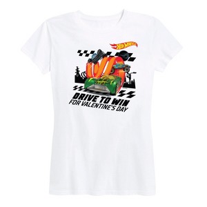 Women's - Hot Wheels - Valentine's Drive to Win Short Sleeve Graphic T-Shirt - 1 of 4