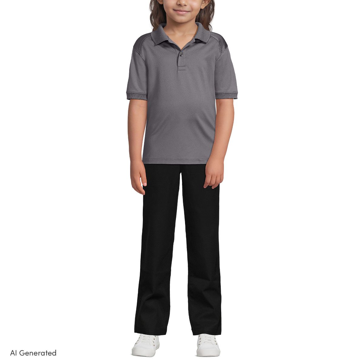Lands' End School Uniform Kids Short Sleeve Rapid Dry Polo Shirt