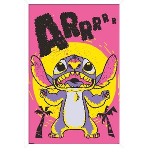 Trends International Disney Lilo and Stitch: Midnight Squiggles - Stitch Arrr Framed Wall Poster Prints - 1 of 4